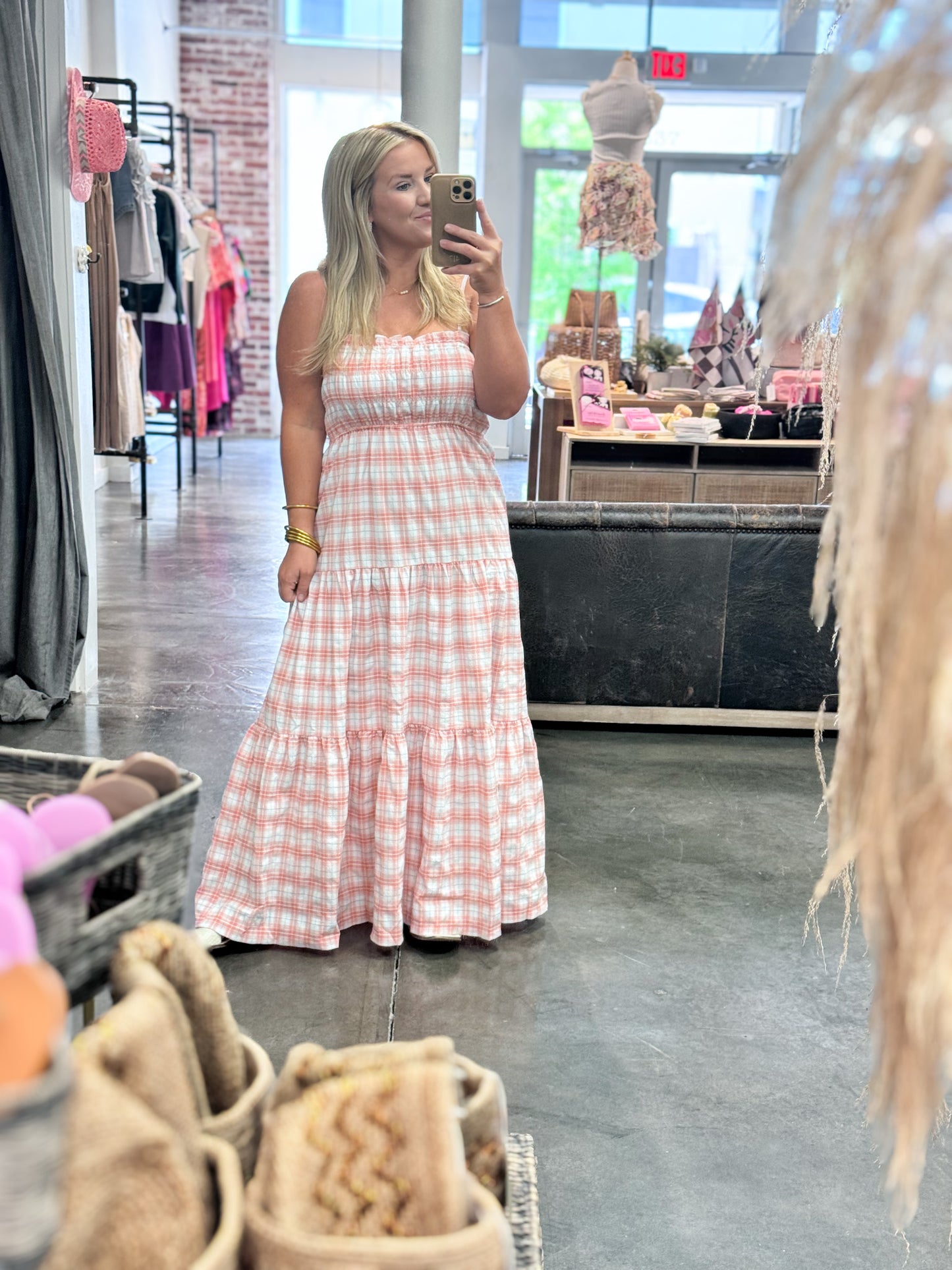 Tiered Smocked Midi Dress