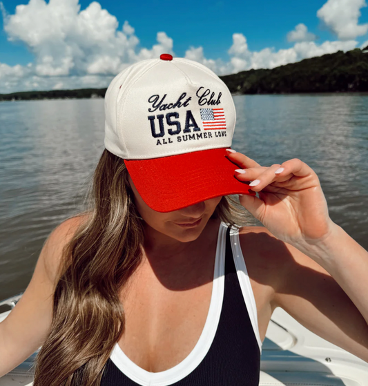 Yacht Club USA Vintage Trucker Hat