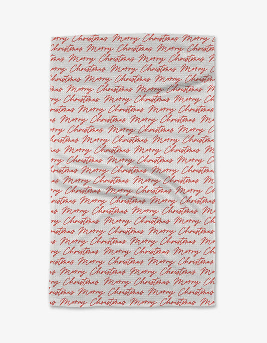 Christmas Greeting Kitchen Tea Towel