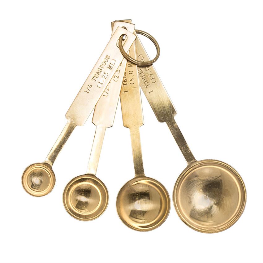 Stainless Steel Measuring Spoons in Gold