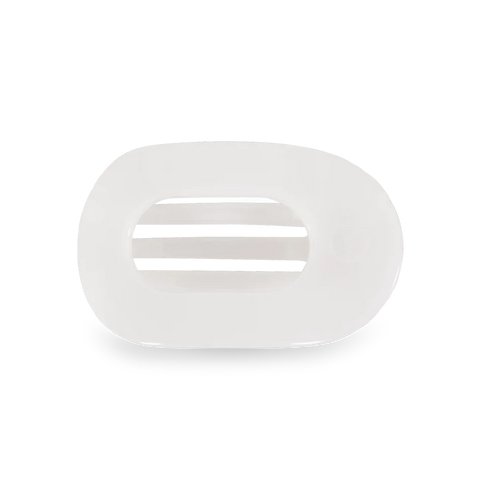 Coconut White Flat Round Clip - Medium