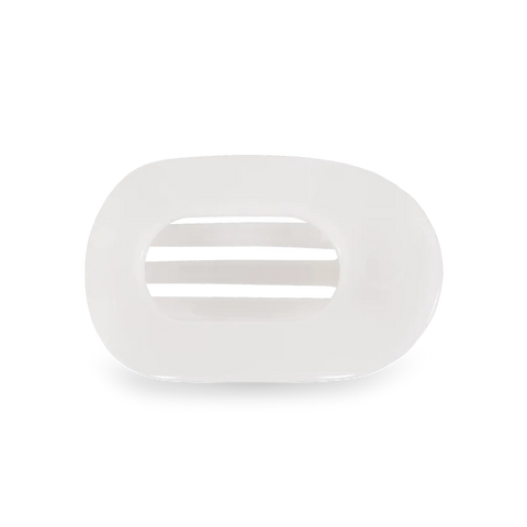 Coconut White Flat Round Clip - Large