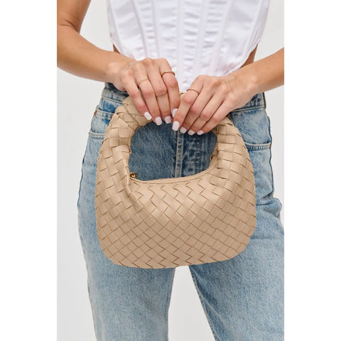 Tracy  Woven Clutch - Natural