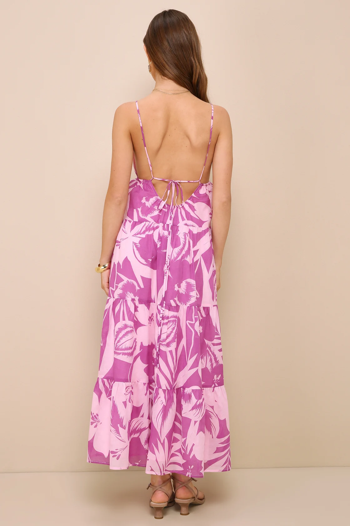 Island Pink Tropical Floral Dress