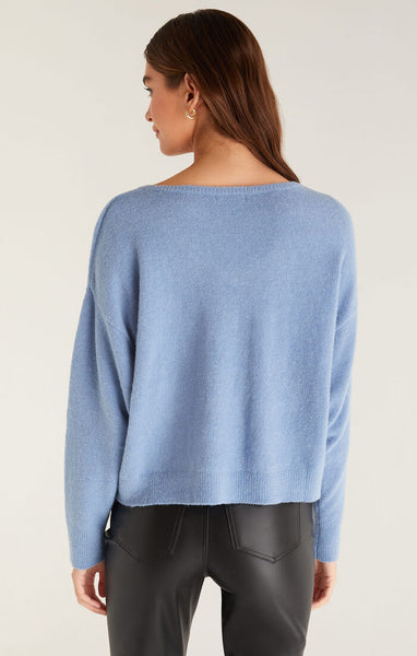 Serenity V-Neck Sweater - Blue